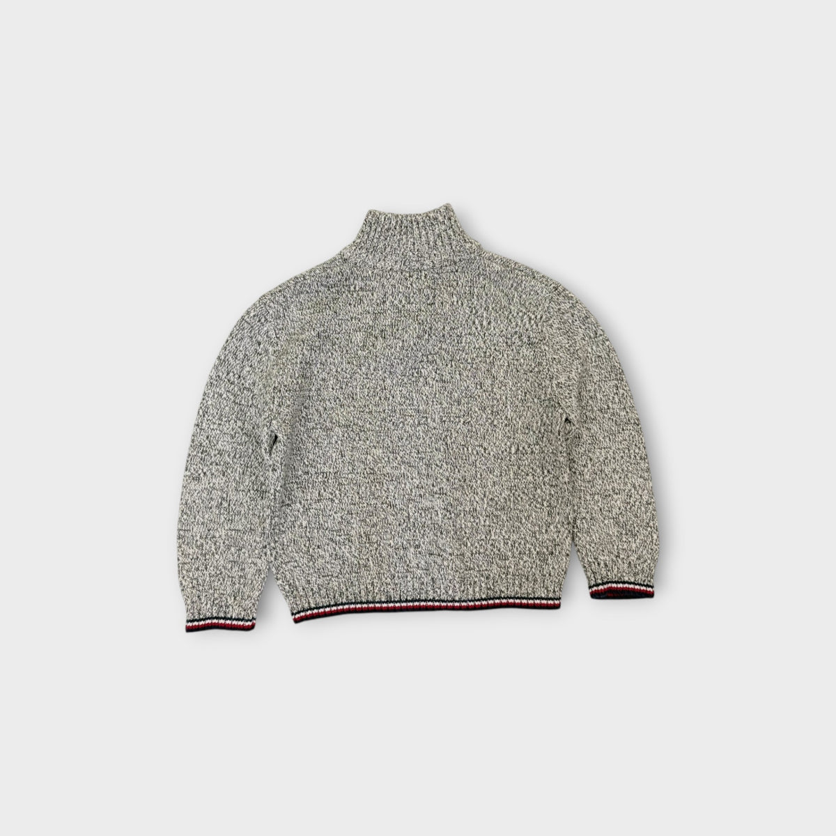 TH Grey Knit Quarter Zip Jumper, Size 18M