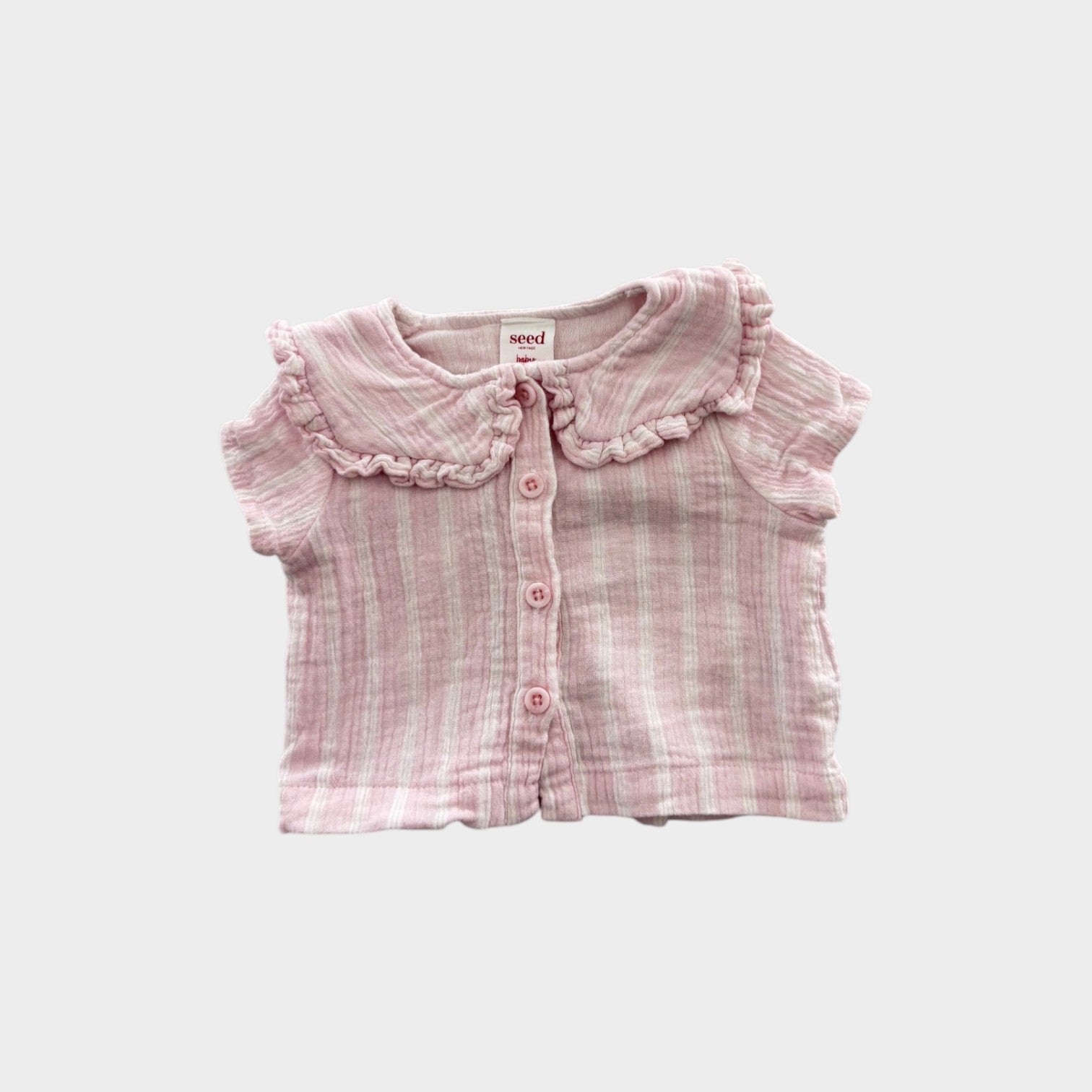 Seed Pink Stripe Set, Size 000