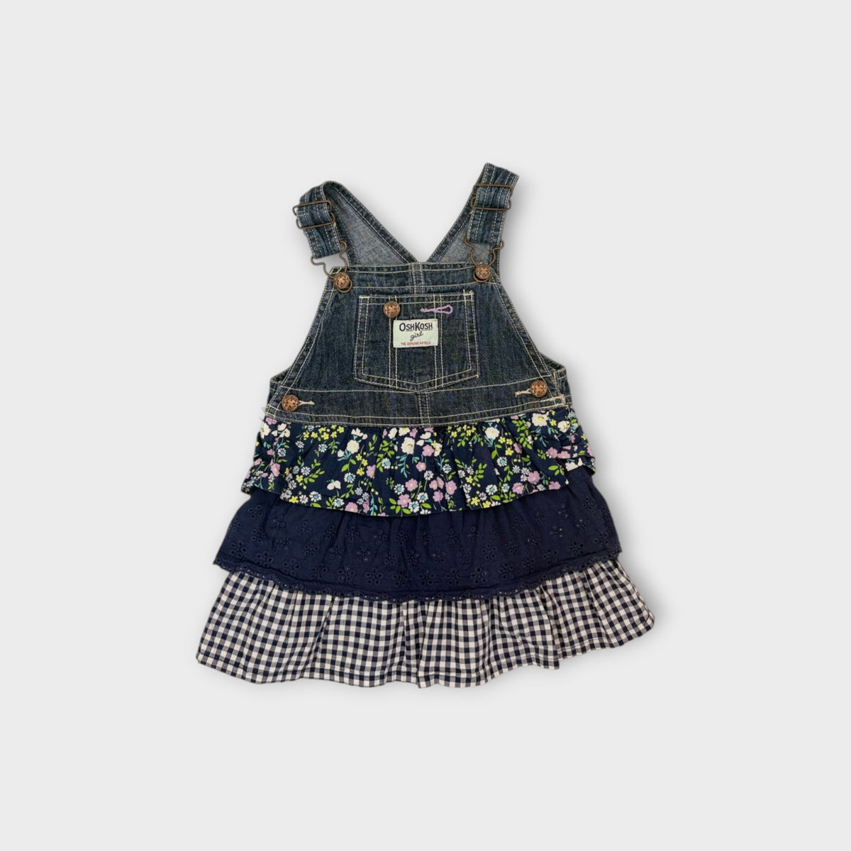 Oshkosh Girl Retro Denim Pinafore, Size 1-2