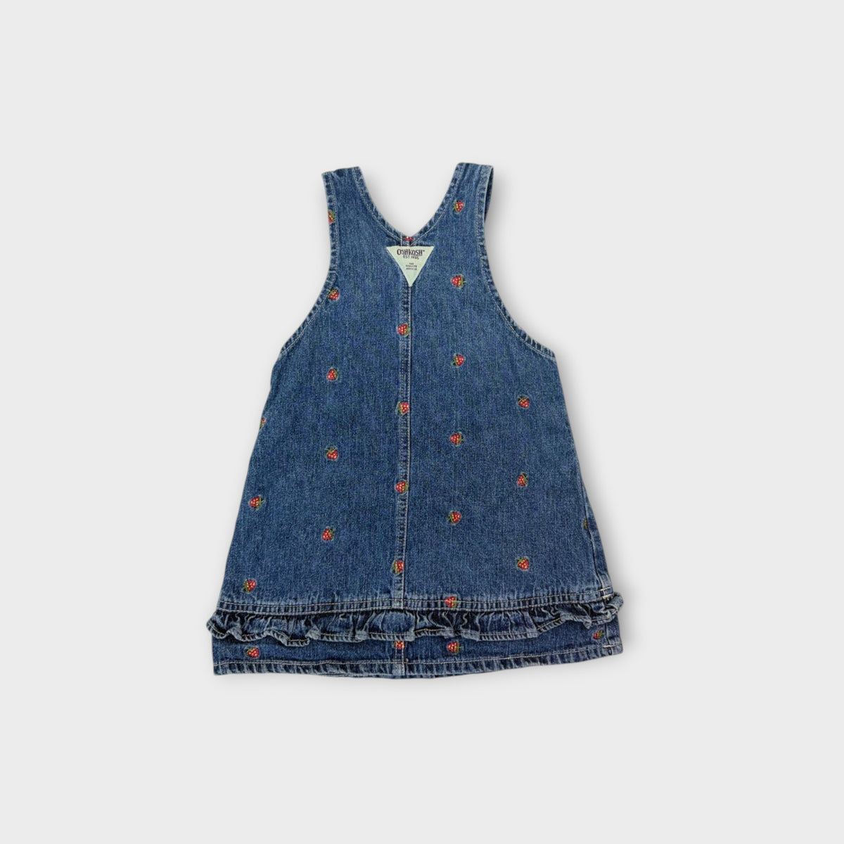 Oshkosh B'Gosh Retro Denim Strawberry Dress, Size 2