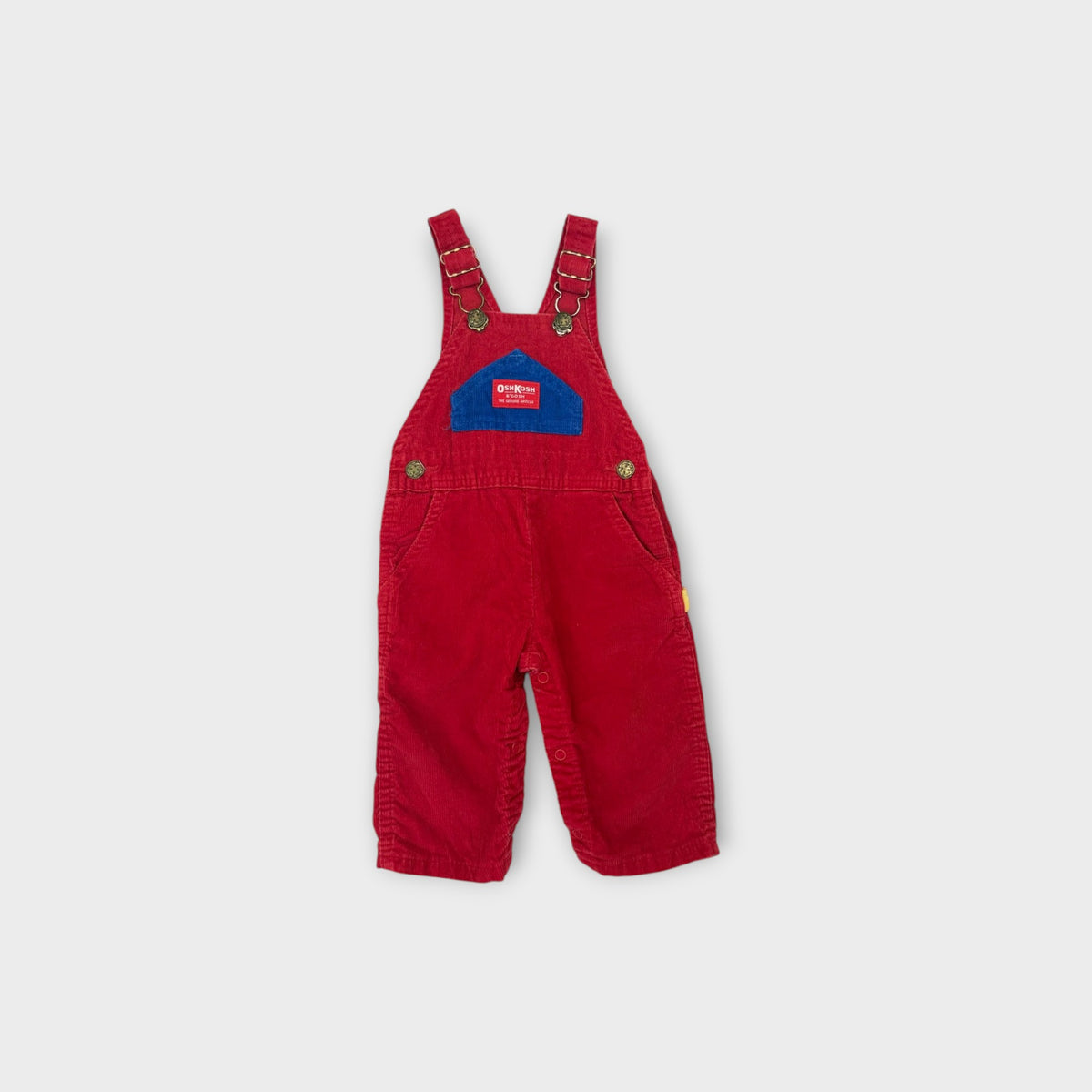 Oshkosh B'Gosh Vintage Colour Block Corduroy Overalls, Size 0
