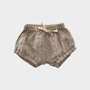 Freckly Ollie Stripe Linen Shorts, Size 000