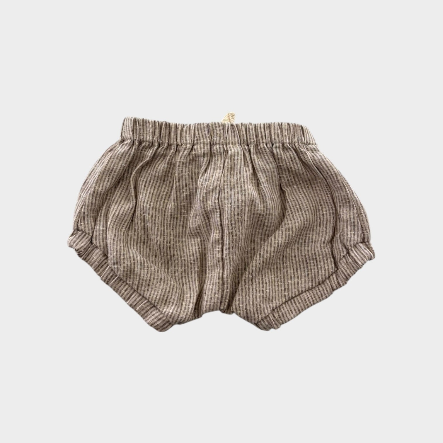Freckly Ollie Stripe Linen Shorts, Size 000