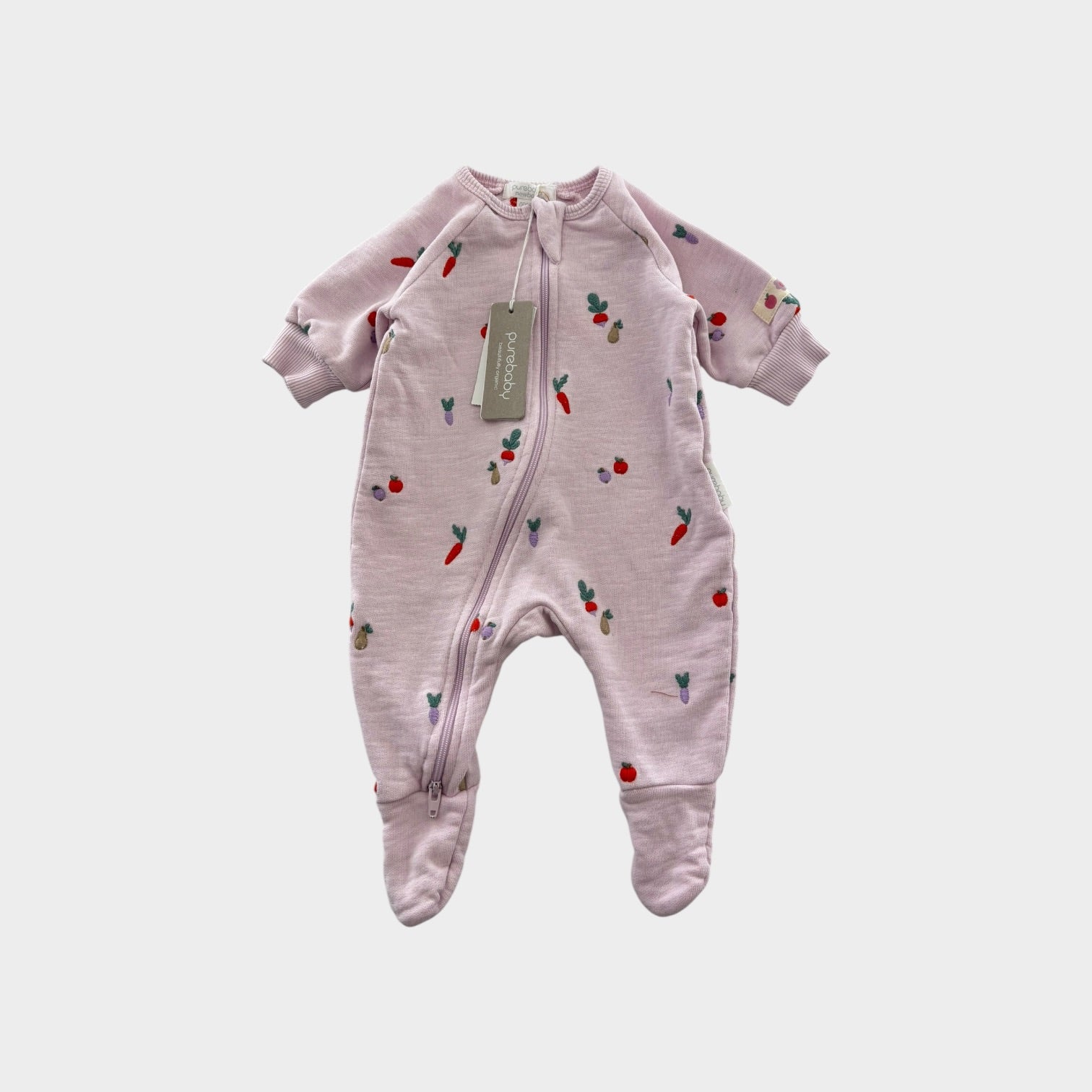 Purebaby Veggie Onesie, Size 0000