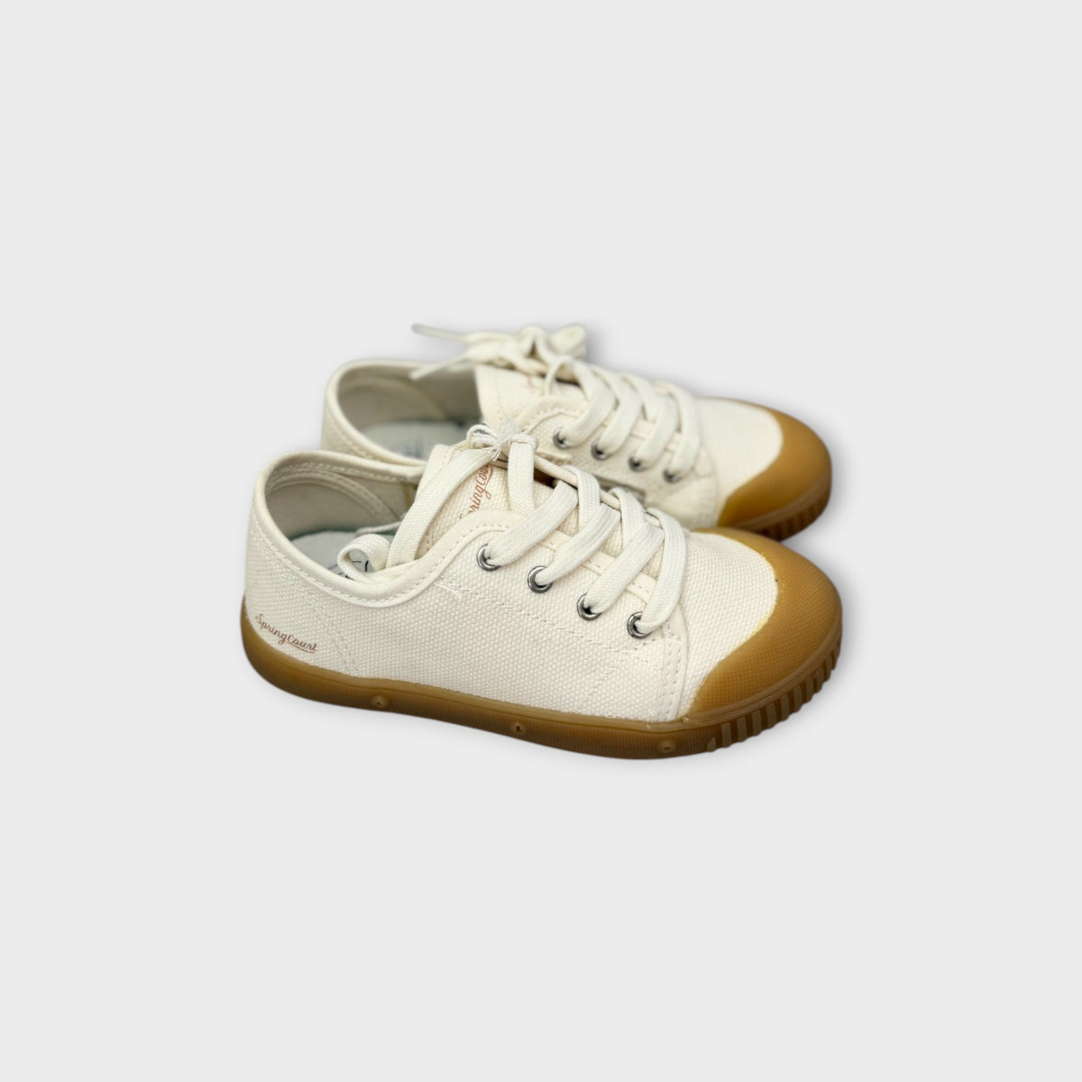 Spring Court White Canvas Sneaker, Size EU 29