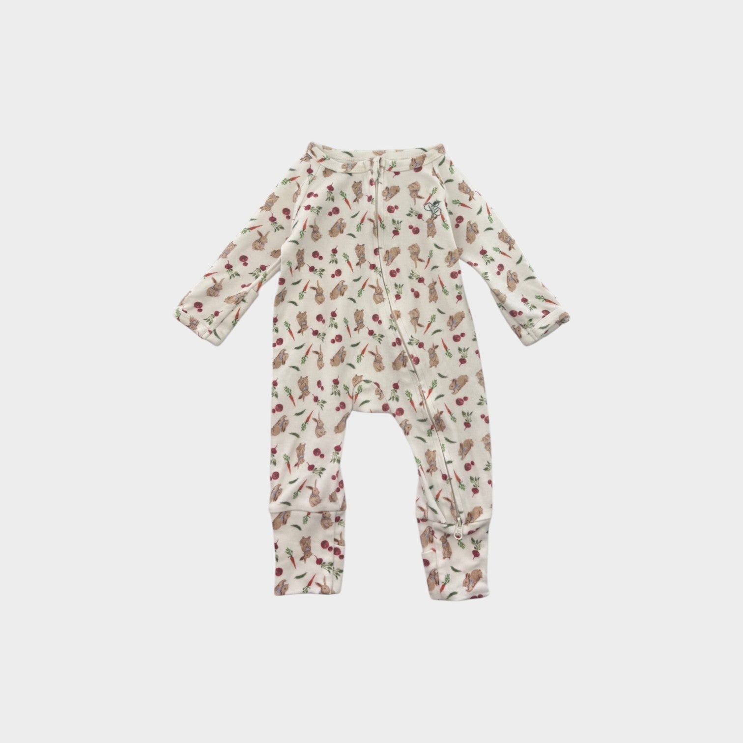 Homegrown Bunny Print Onesie, Size 00
