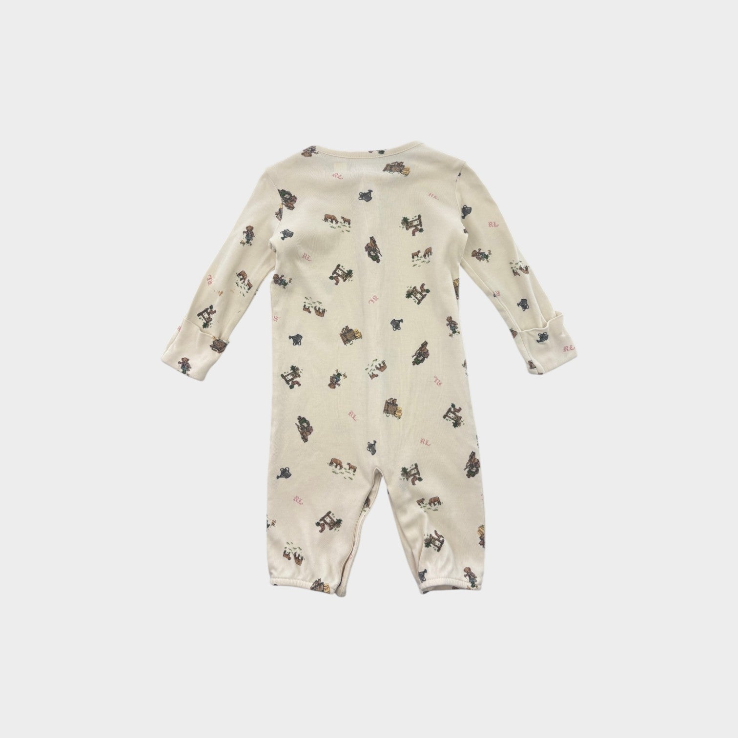RL Polo Teddy Farm Onesie, Size 00