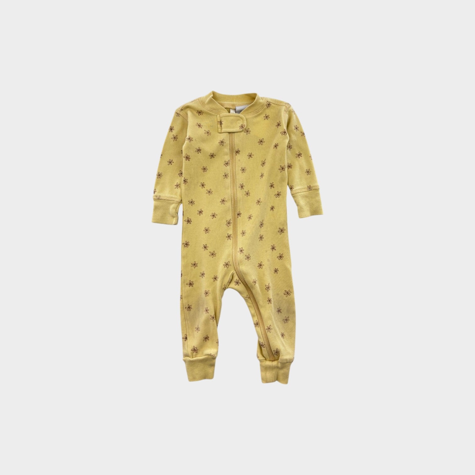 Quincy Mae Yellow Flower Onesie, Size 00