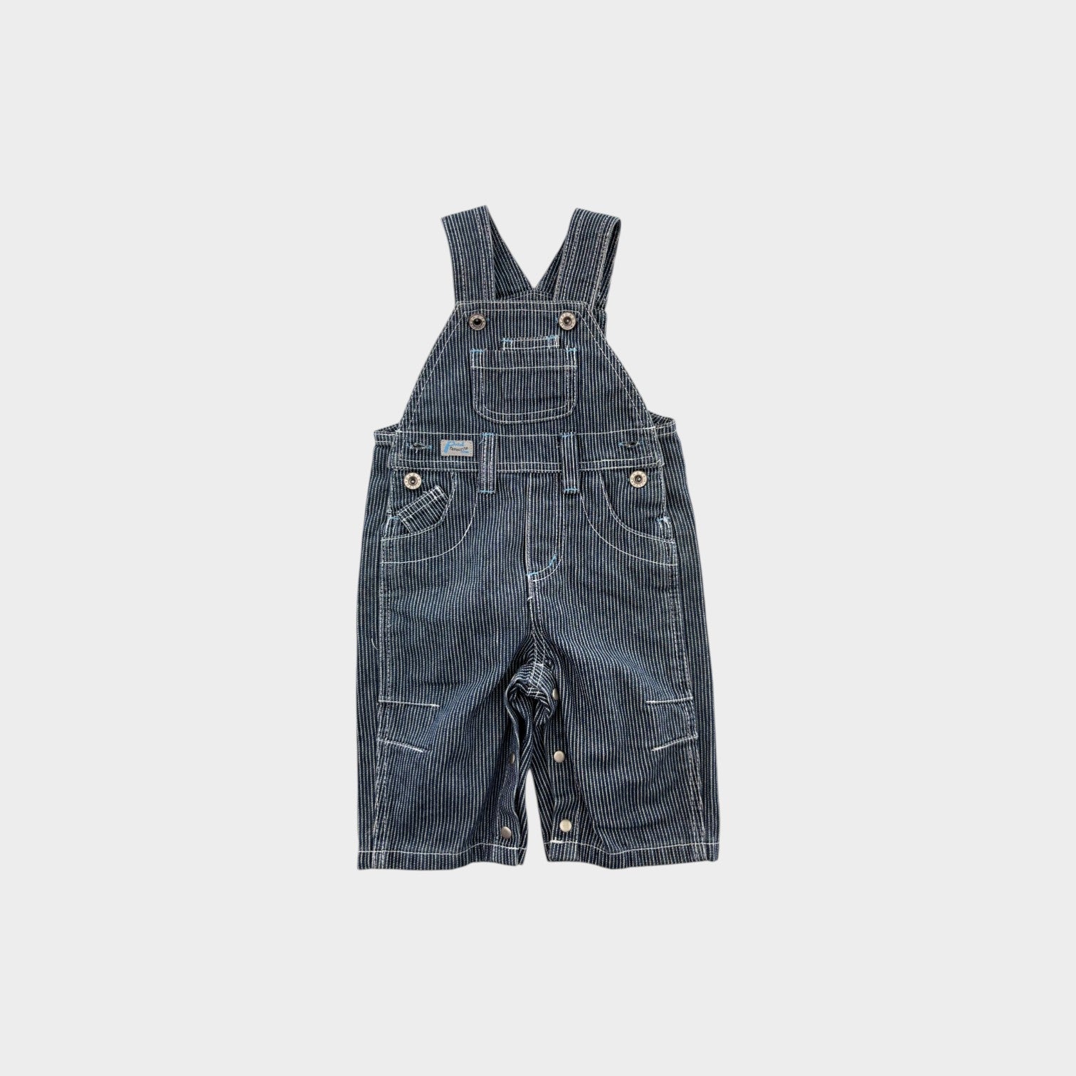 Retro Railway Stripe Overalls, Size 000