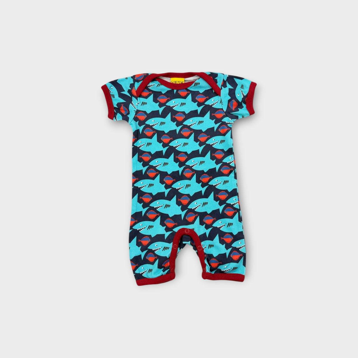 Duns Sweden Shark Romper, Size 000