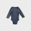 Pip & Lenny Blue Ribbed Knit Bodysuit, Size 0000