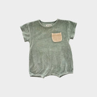 Wilson & Frenchy Green Terry Romper, Size 00