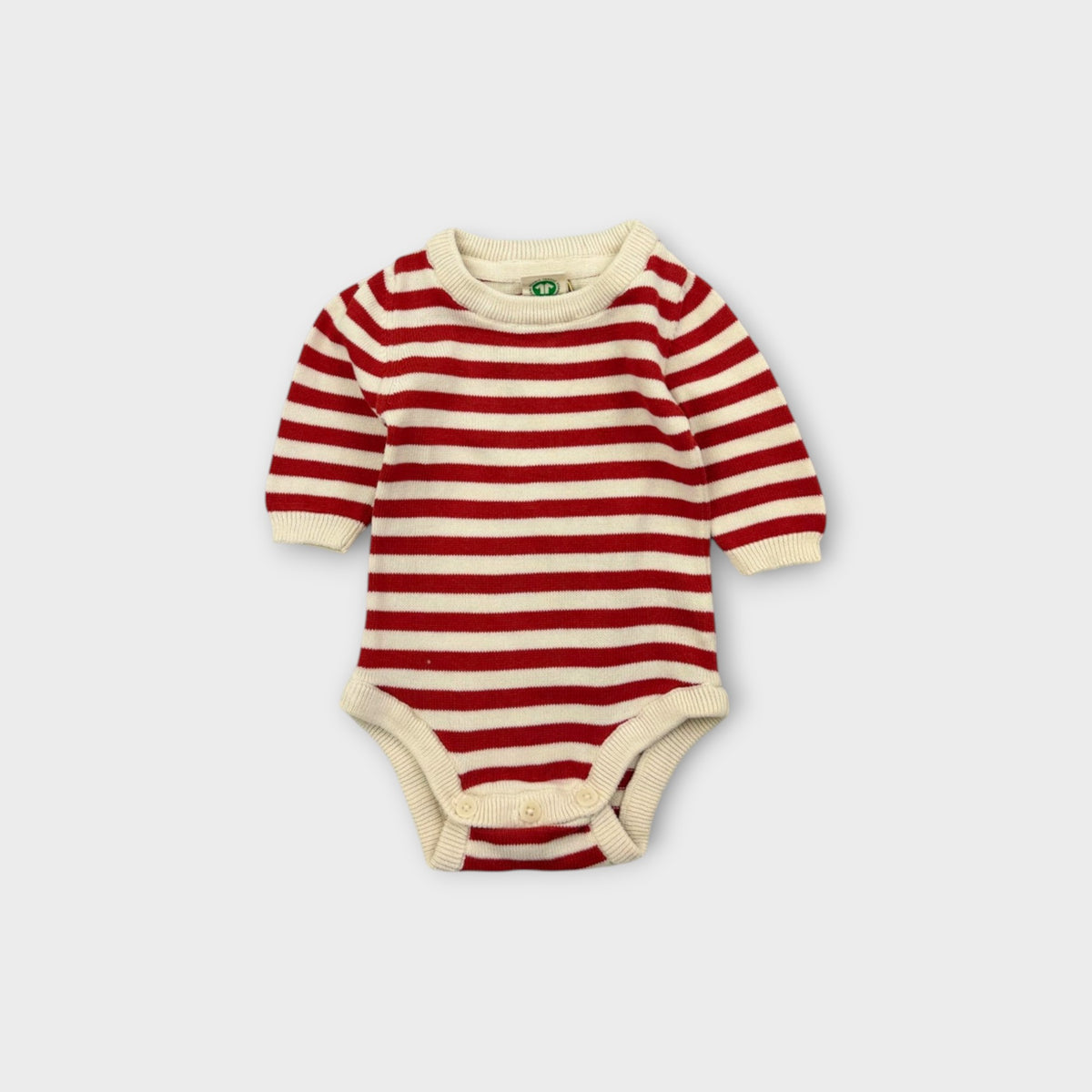 Nature Baby Stripe Knit Bodysuit, Size 000