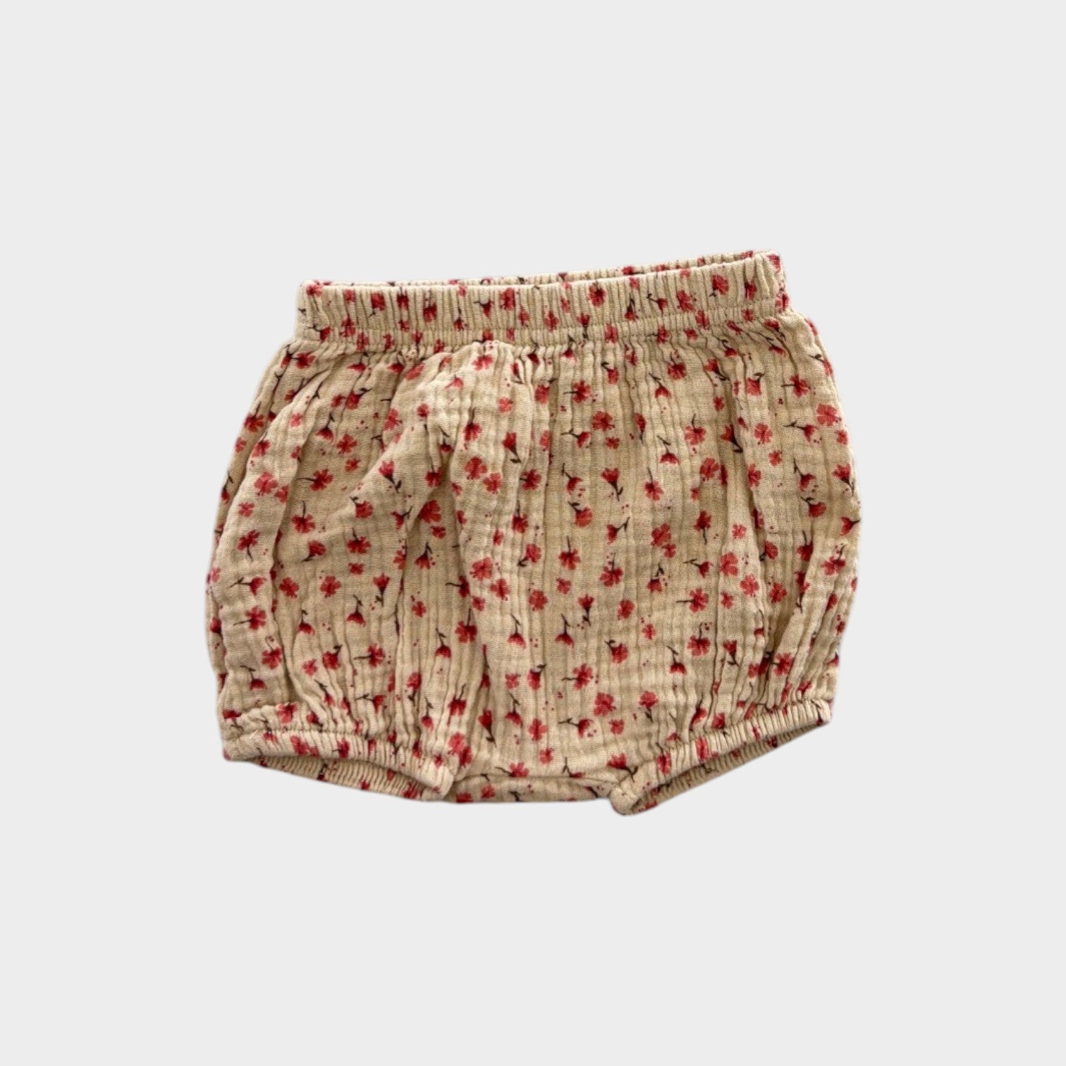 Beige Cotton Floral Set, Size 00