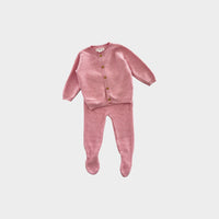 Purebaby Pink Knit Set, Size 00