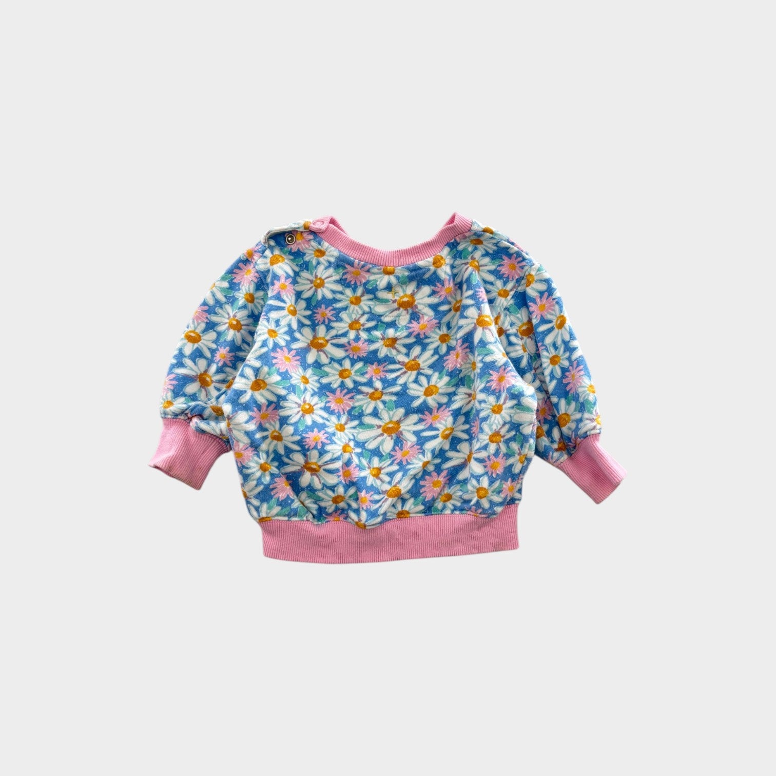 Goldie & Ace Blue Daisy Sweatsuit Set, Size 00