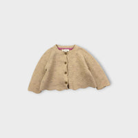 Purebaby Beige Knit Cardigan, Size 00