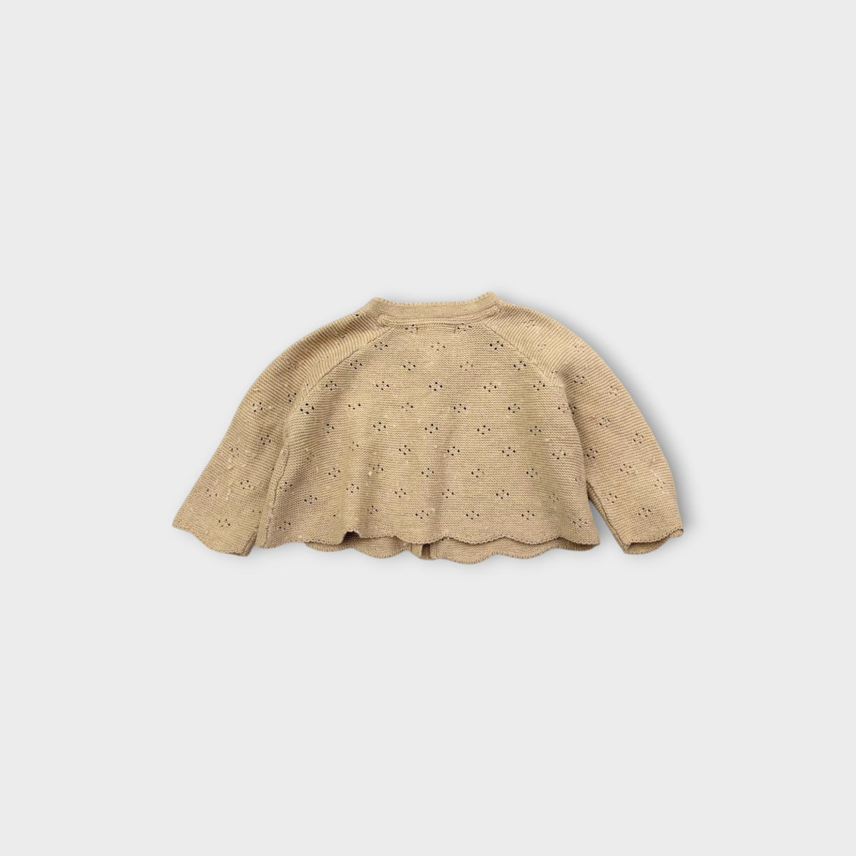 Purebaby Beige Knit Cardigan, Size 00