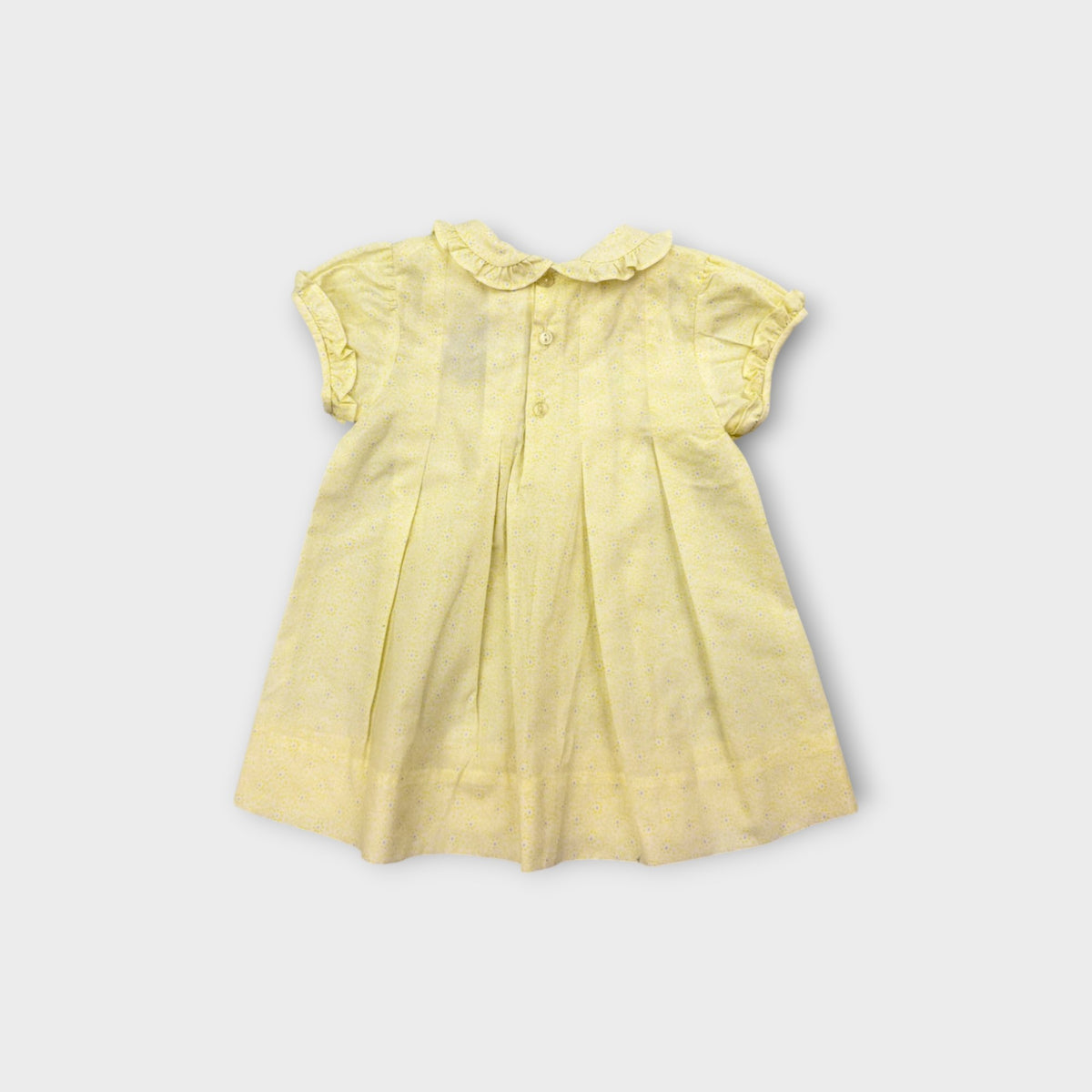 Vintage Yellow Floral Dress, Size 0