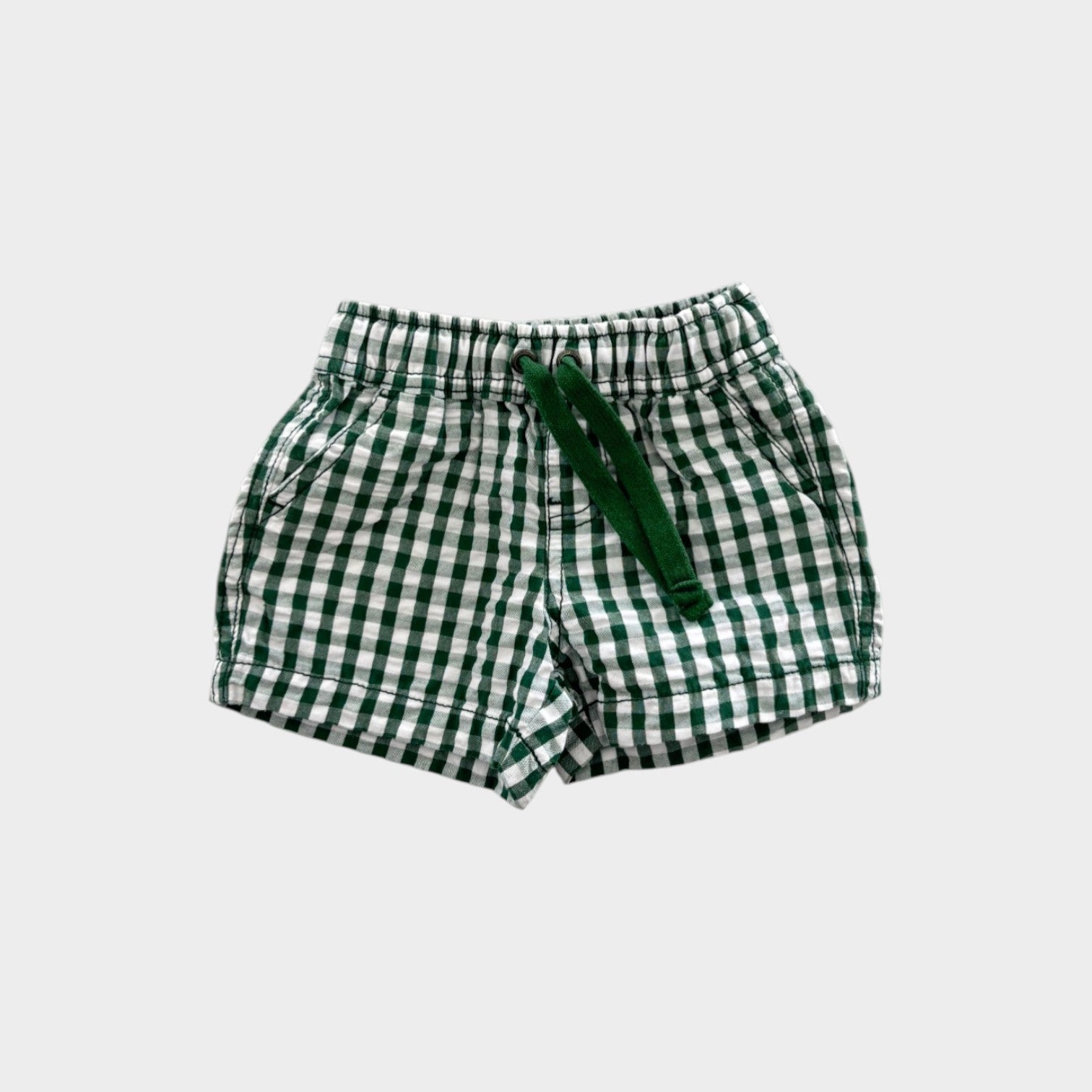 Country Road Green Gingham Shorts, Size 00