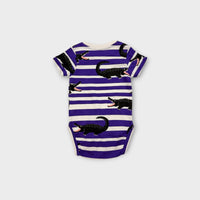 Mini Rodini Stripe Crocodile Bodysuit, Size 00