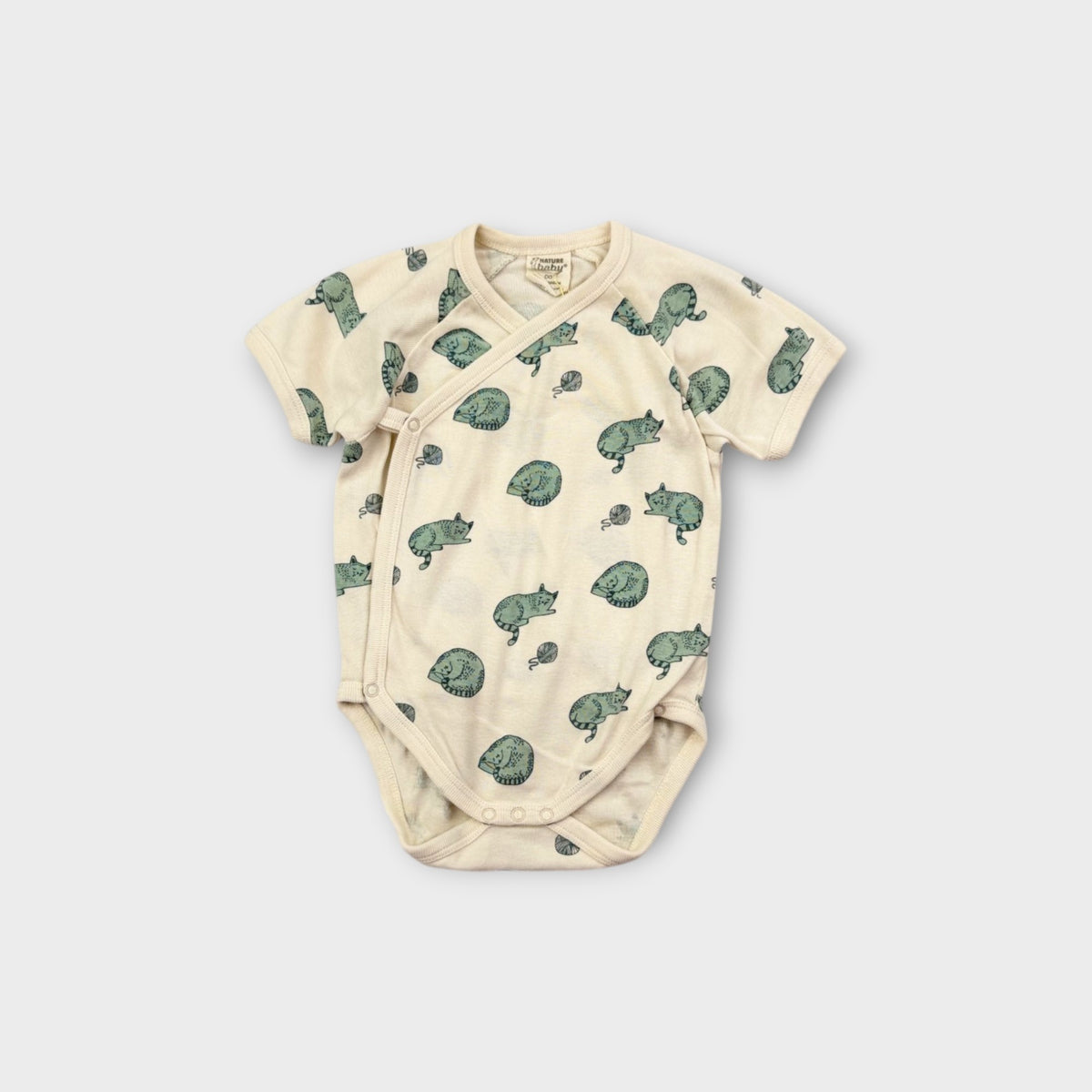 Nature Baby Cat Print Bodysuit, Size 00