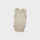 Nature Baby Grey Singlet Bodysuit, Size 0000