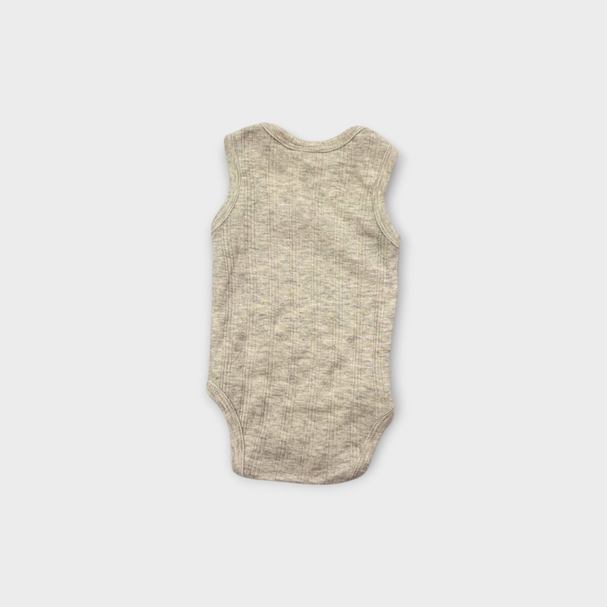Nature Baby Grey Singlet Bodysuit, Size 0000