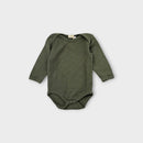 Nature Baby Green Pointelle Bodysuit, Size 00