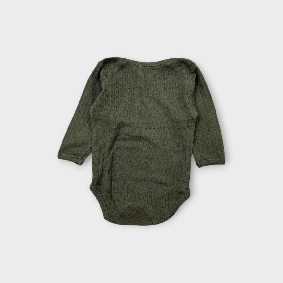 Nature Baby Green Pointelle Bodysuit, Size 00