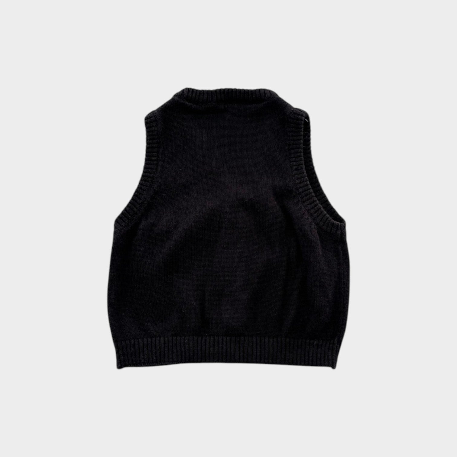 IKKS Black Knit Vest, Size 00