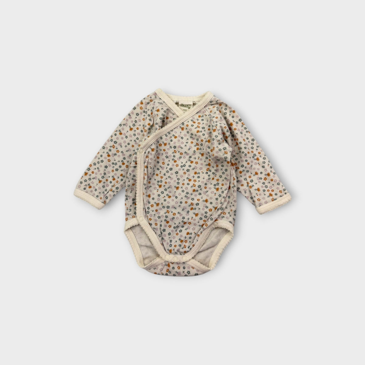 Nature Baby Flower Wrap Bodysuit, Size 000