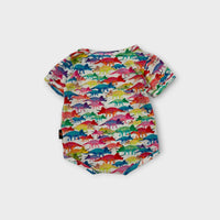 Kip & Co Rainbow Dino Bodysuit, Size 0