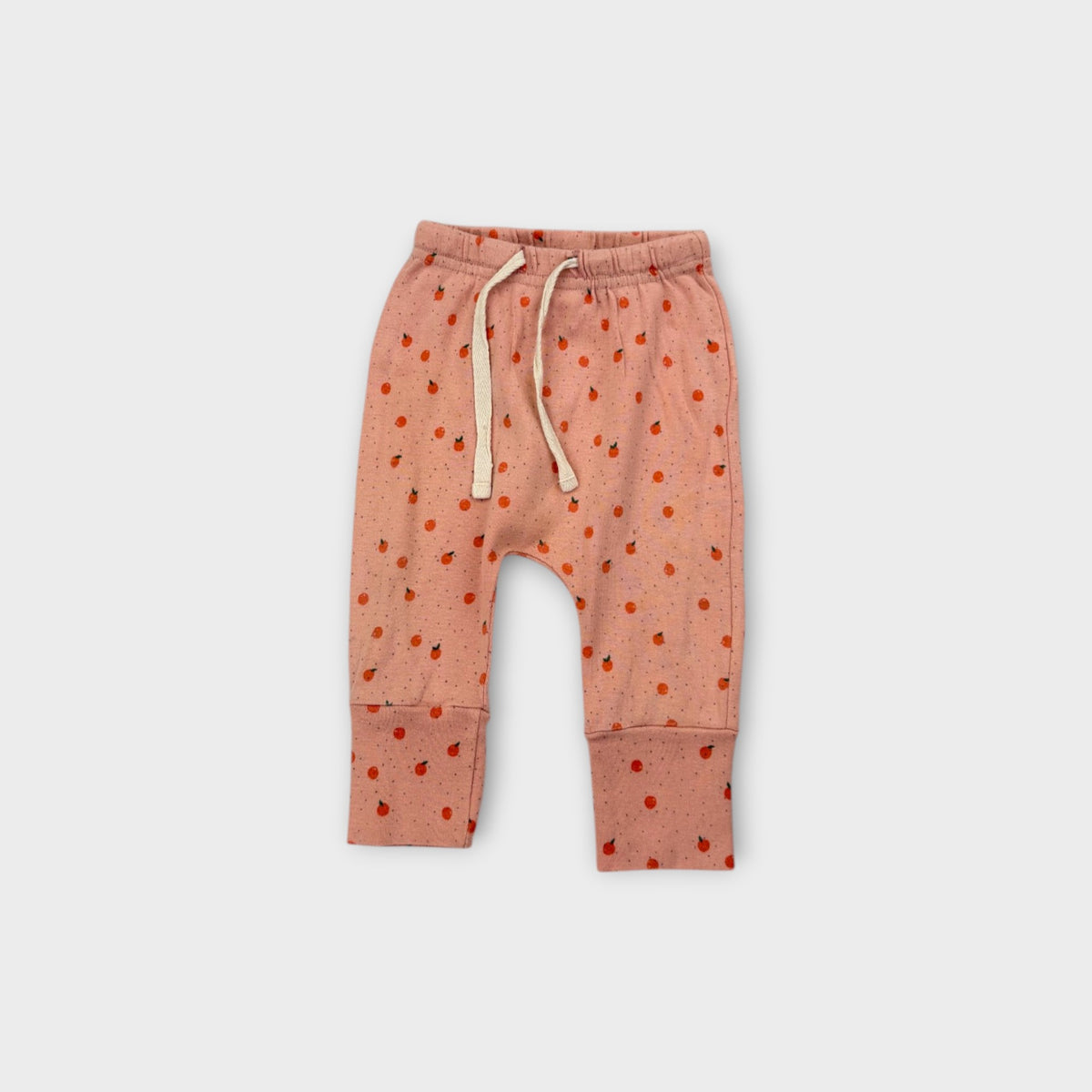 Nature Baby Orange Print Leggings, Size 000