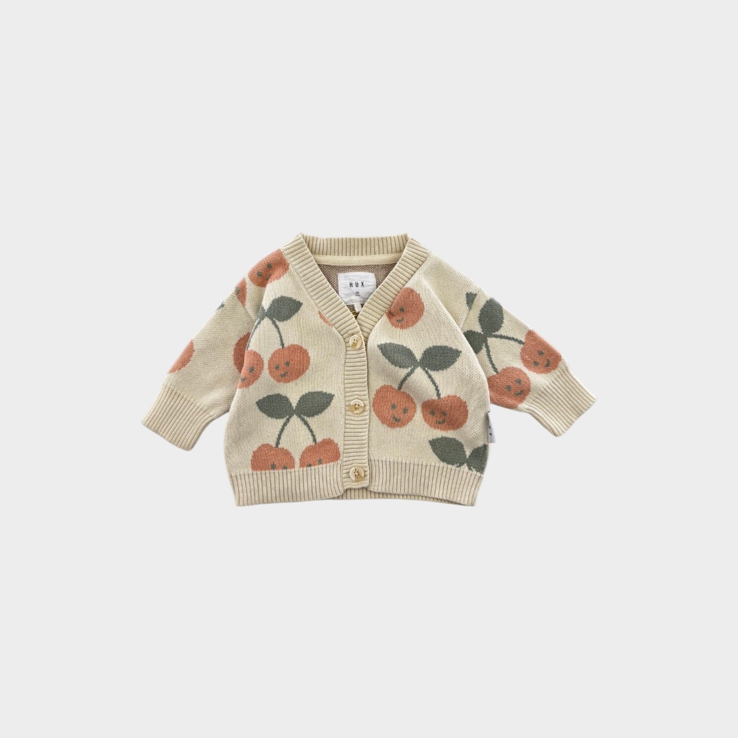 Hux Cherry Print Cardigan, Size 00