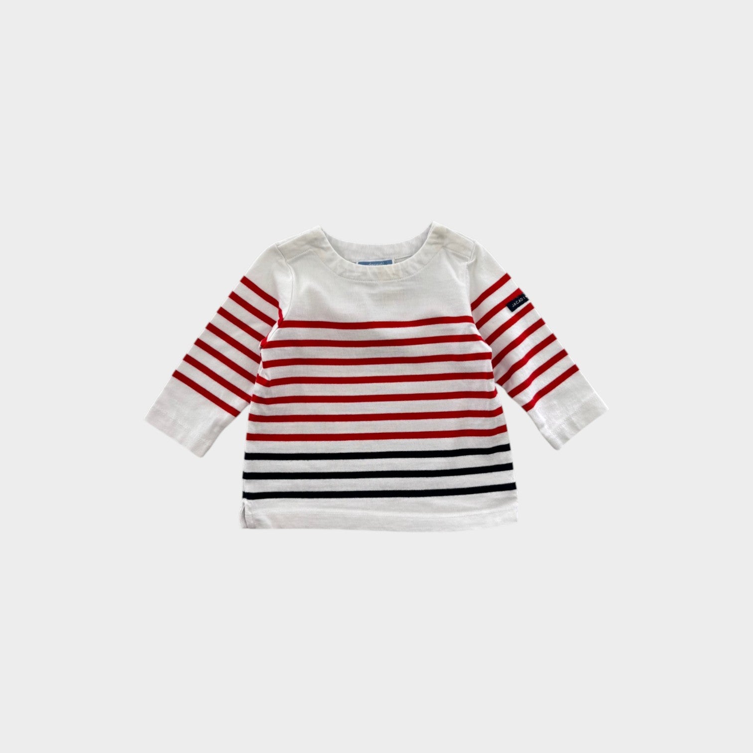 Jacadi Paris Stripe Boat Neck Top, Size 00