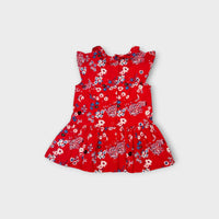 Petit Bateau Red Floral Dress, Size 00