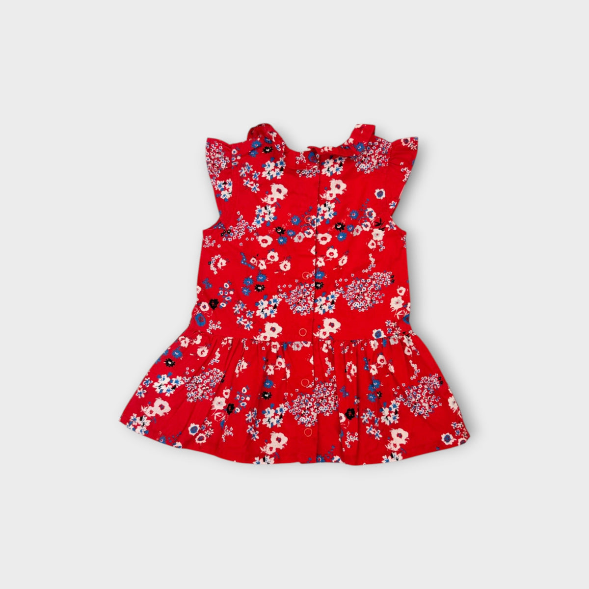 Petit Bateau Red Floral Dress, Size 00