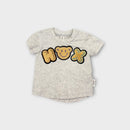 Hux Grey Logo T-Shirt, Size 00