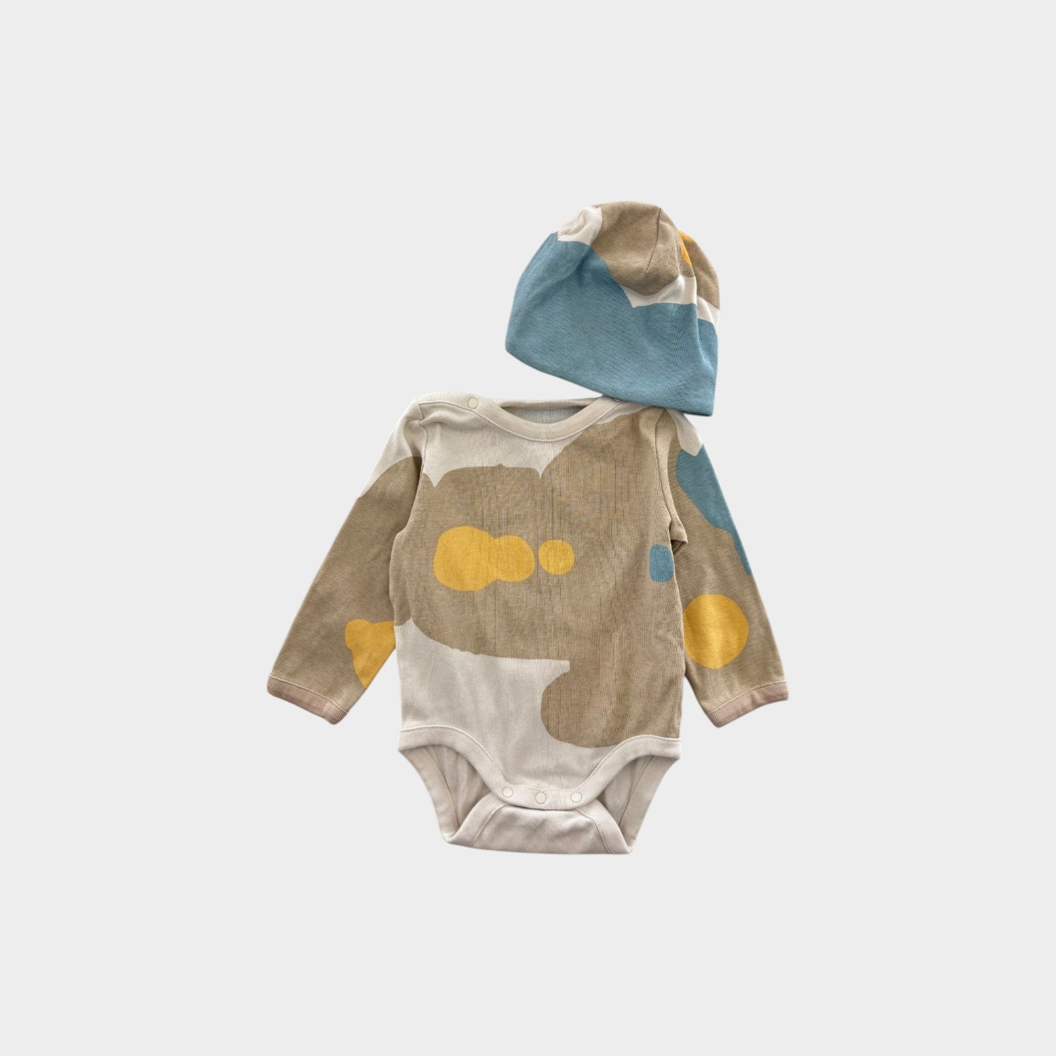 COS Printed Bodysuit & Beanie, Size 00