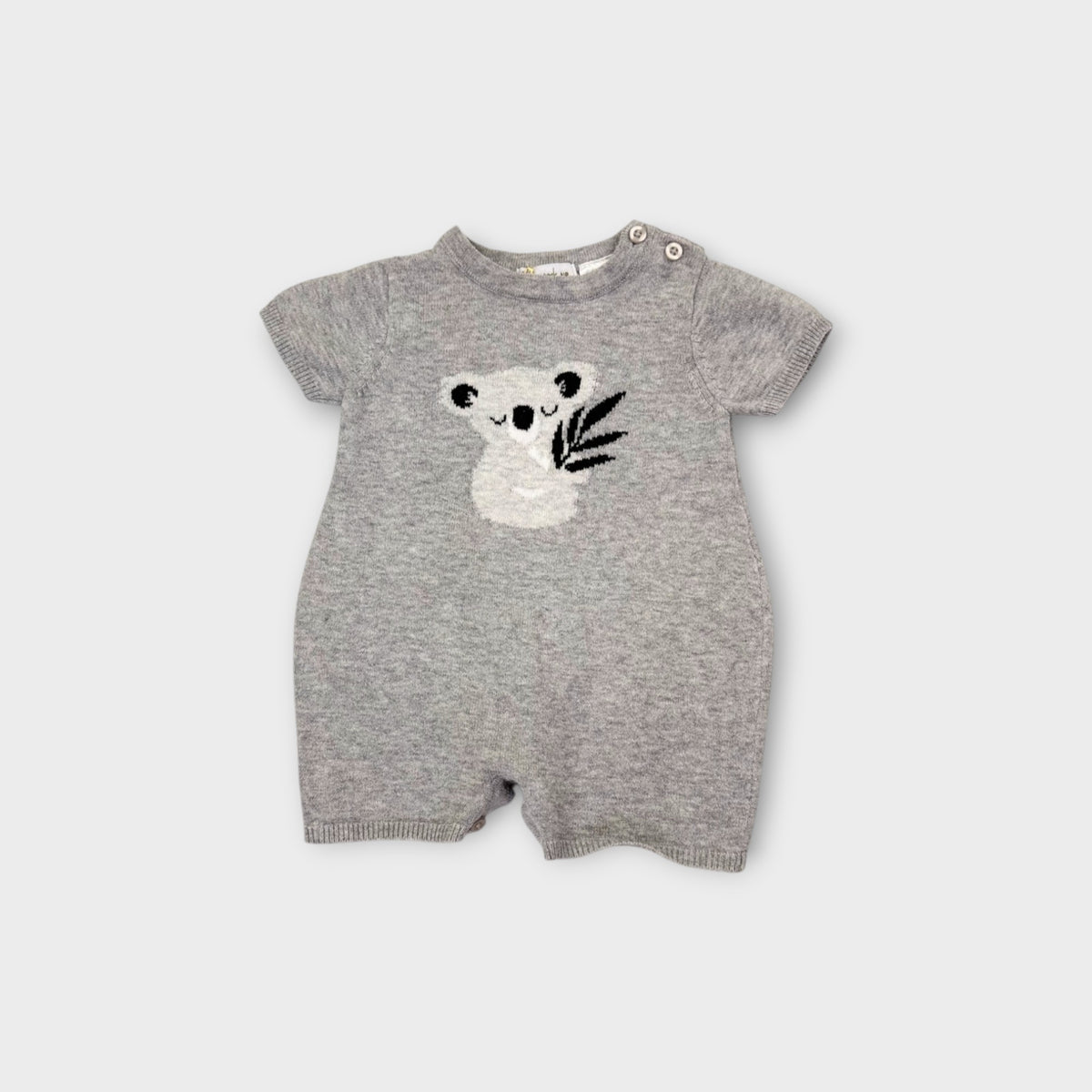 Beanstork Koala Knit Romper, Size 0000