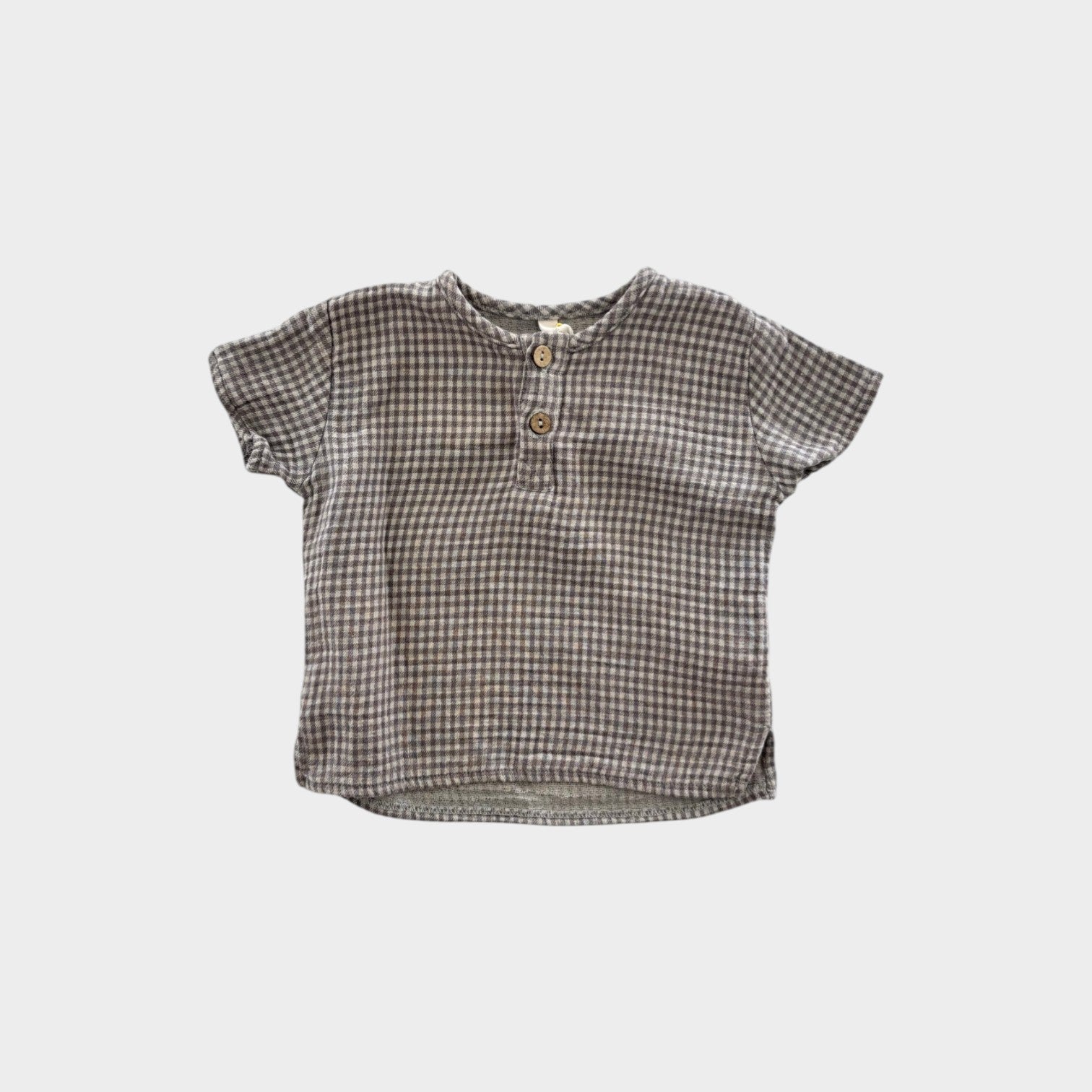 Quincy Mae Gingham Shirt, Size 00