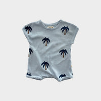 Wilson & Frenchy Palm Tree Knit Romper, Size 00
