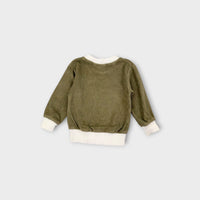 Tiny Trove Olive Terry Matching Set, Size 00