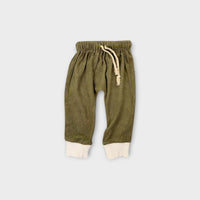 Tiny Trove Olive Terry Matching Set, Size 00