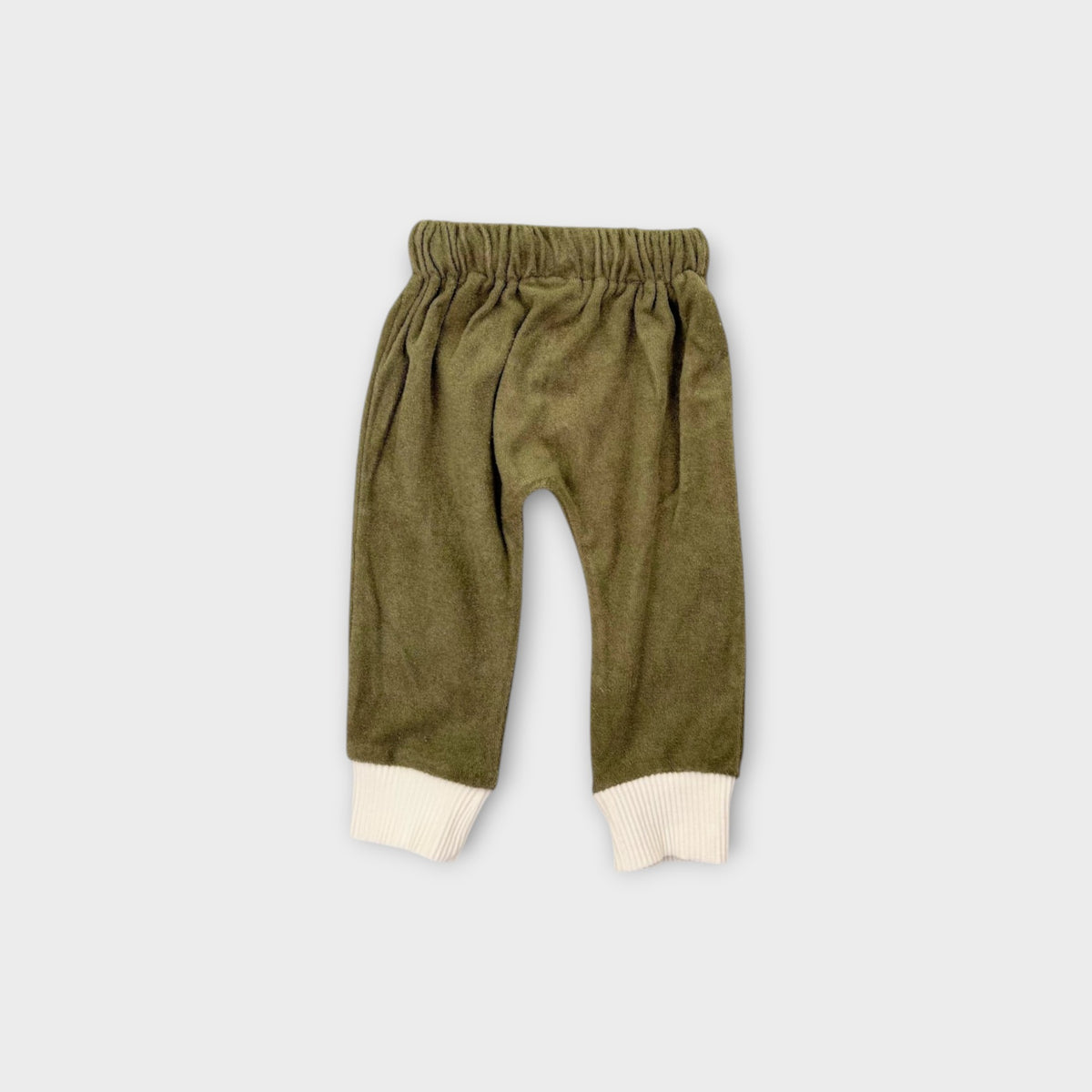Tiny Trove Olive Terry Matching Set, Size 00