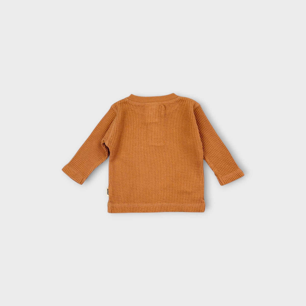 Fawn Waffle Long Sleeve Shirt, Size 000