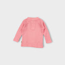 Pink Waffle Long Sleeve Shirt, Size 0