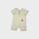 Purebaby Stripe Turtle Romper, Size 00