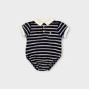 Country Road Stripe Polo Romper, Size 00